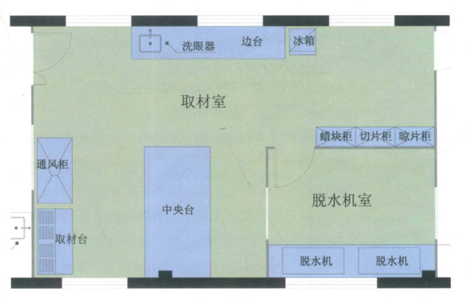 實驗取材室、標本接收室布局要求